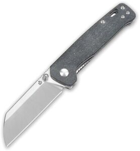 NEW QSP Knife Penguin Linerlock. Blue jean linen micarta handle Folding Knives