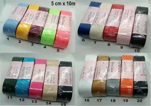 GROSS GRAIN 5 cm x 10 m SCEGLI IL COLORE MODA SARTORIA DANZA SPETTACOLO COSTUMI - Imagen 1 de 1