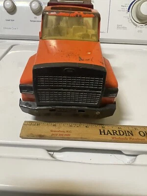Vintage 1970s Nylint Ford Big Pumpkin Tow Truck Pressed Steel Orange -Wrecker - Image 1 of 4