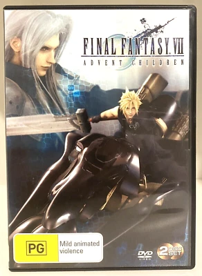 Final Fantasy VII DVD Advent Children 2 Disc Set action anime ! VGC Fast Post  - Image 1 of 2