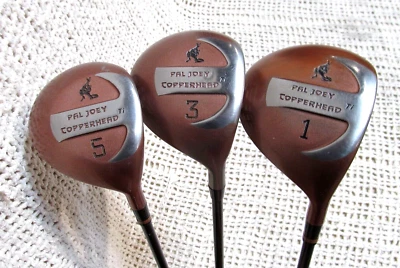 Juego de 3 piezas de madera Pal Joey COPPERHEAD titanio (1-3-5) diestro ~ varillas de grafito Reg Flex Foto 1 de 4