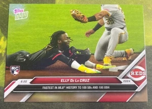 Elly De La Cruz - 2024 Topps Now 732 Rookie MLB Fastest To 100SB 100XBH - Reds - Picture 1 of 2