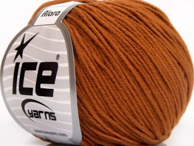 Лот из 8 мотков пряжи Alara БЕСПЛАТНАЯ ДОСТАВКА легкий хлопок 8x50 г/140 м табак - Изображение 1 из 4