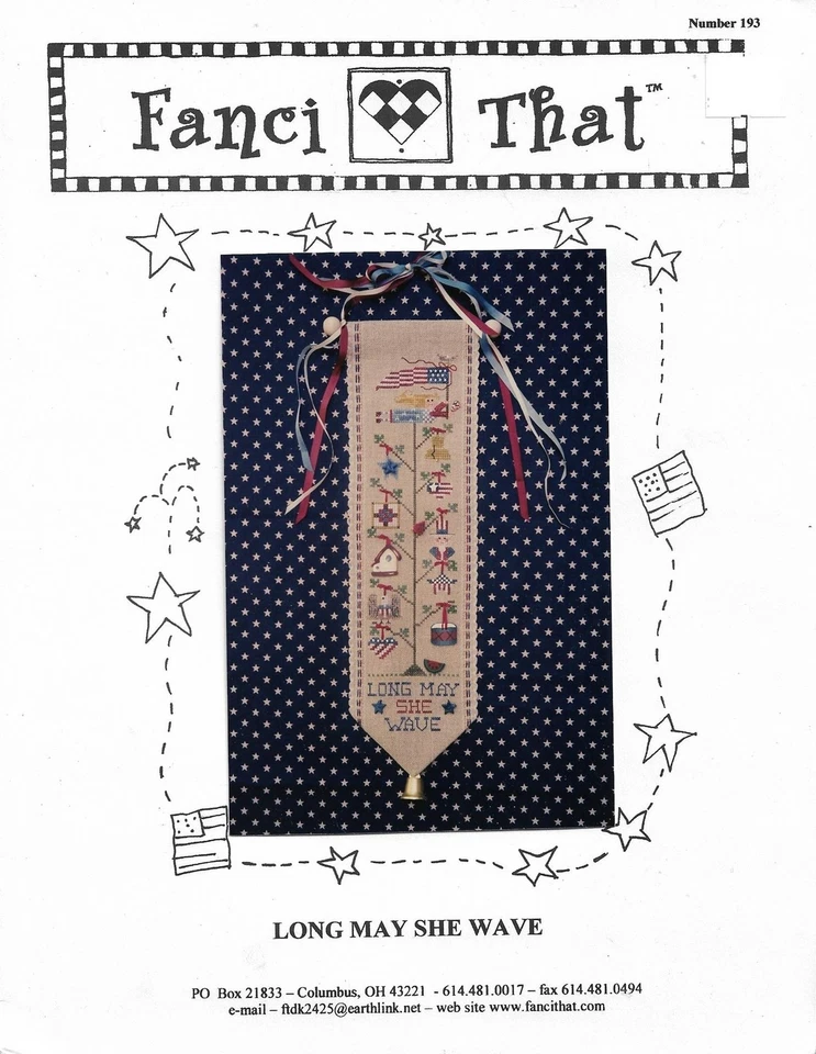 Long May She Wave by Fanci That cross stitch pattern - Image 1 of 1