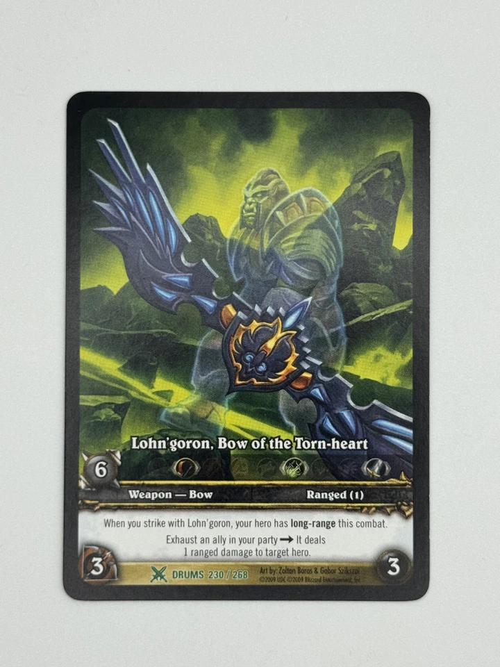 World of Warcraft TCG Drums 230/268 EA Lohn’goron, Bow of the Torn-heart - Image 1 of 1