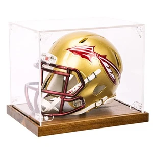 Mini Helm Vitrine mit Massivholzsockel Robuster Football Helm Displ... - Bild 1 von 5