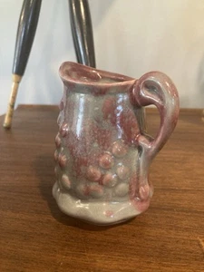Vintage Miniature Pitcher Creamer Yankee Potter Purple Gray Grapes - Picture 1 of 8