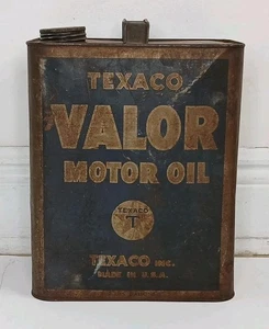 Texaco Valor 2 Gallon Motor Oil Can Vintage - Picture 1 of 7