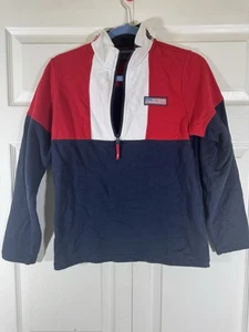 Vineyard Vines women 1/4 Zip Size Large (16) sweatshirt American Flag cotton - Picture 1 of 7