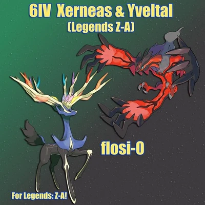 6IV Shiny Yveltal & Xerneas Pokemon Legends ZA (Legends Z-A) - Image 1 of 3
