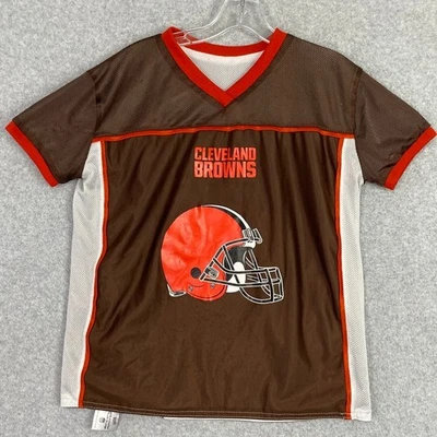 Camiseta deportiva reversible de fútbol americano NFL Cleveland Browns juvenil XL bandera marrón Foto 1 de 4