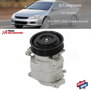 AC A/C COMPRESSOR & Clutch CO 28003C Fit For HONDA ACCORD 2.4L 2003-2006 2007 - Picture 1 of 14