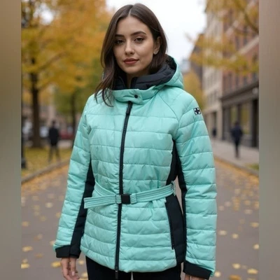 NUEVO Abrigo Chaqueta Cálido Swiss Alps Dos Tonos Azul Cinturón Esquí y Snowboard L Nuevo con Etiquetas Foto 1 de 4