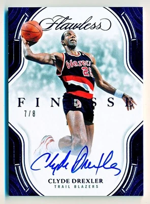 2024-25 Flawless Clyde Drexler Finesse Signatures Blue Auto #FNS-CLY (7/8) - Image 1 of 2