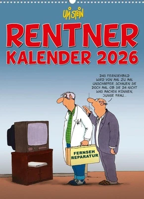 LAPPAN VERLAG Uli Stein Rentnerkalender 2026: Monatskalender für die Wand Uli Stein