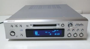 Mini grabadora de discos ONKYO MD-133 Hi-MD plateada MDLP de alta velocidad funcionando usada - Imagen 1 de 9