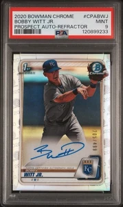 2020 Bowman Chrome Bobby Witt Jr 1st Rookie Auto Refractor /499 PSA 9 #CPABWJ RC - Picture 1 of 3