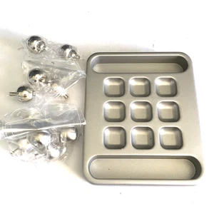 Nordstrom Bey-Berk International Metal Apple Tic Tac Toe NIB - Picture 1 of 2