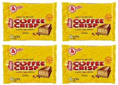Barras de obleas de café de chocolate crujientes multipack, 4 x 50 g (paquete de 4) Foto 1 de 4