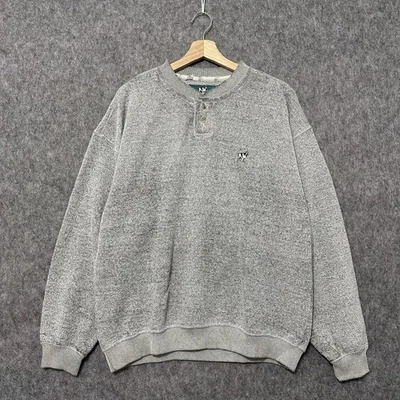 Big Dogs Men’s Gray Henley Sweatshirt Pullover Long Sleeve Size Large - Image 1 of 4