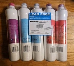 Pack of 5 Watts Premier WP560039 Water Filter Cartridges For UF-3 System, RO - Picture 1 of 8