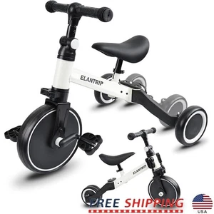 5 in 1 Balance Bike Tricycle Toddlers Age 1 3 Adjustable Seat Safe Durable New - Picture 1 of 6