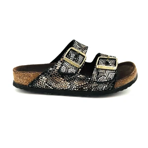Soft Footbed Womens 6-6.5 37 Narrow Birkenstock Arizona Snake Print Sandals - Picture 1 of 12