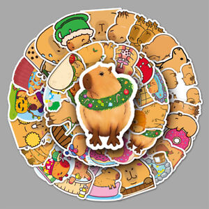 50PCS Capybara Cartoon Stickers Decal Animal Decoration Suitcase Scrapbooking Pe