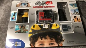 ExploreOne 4K WIFI Action Camera w/32GB Micro Memory Card with Tripod - Picture 1 of 8