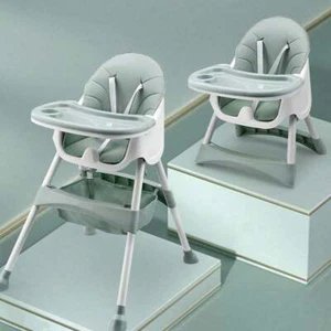 1pc Pink Baby High Chair, Non-Adjustable Children Table & Chair - Picture 1 of 45