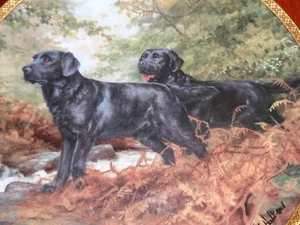 Lovely Franklin Mint Collectors Plate END OF THE TRAIL - Black Labradors - Picture 1 of 3
