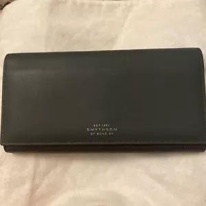SMYTHSON of BOND Street, Maddox Geldbörse anthrazitblau, Lammfell, brandneu! - Bild 1 von 5
