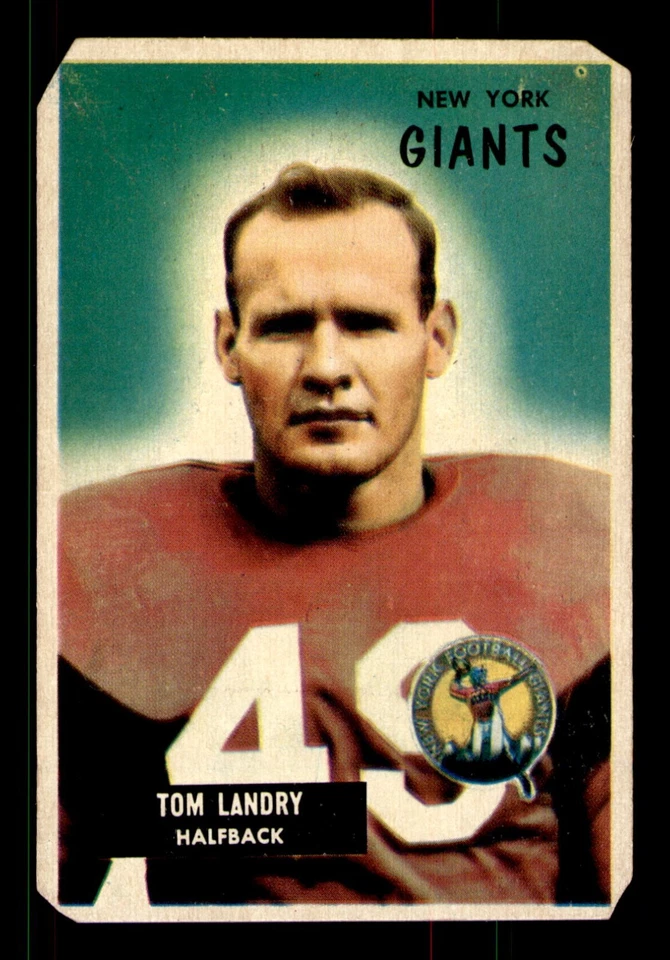 1955 Bowman #152 Tom Landry New York Giants (Corners cut) NO CREASING - Image 1 of 2