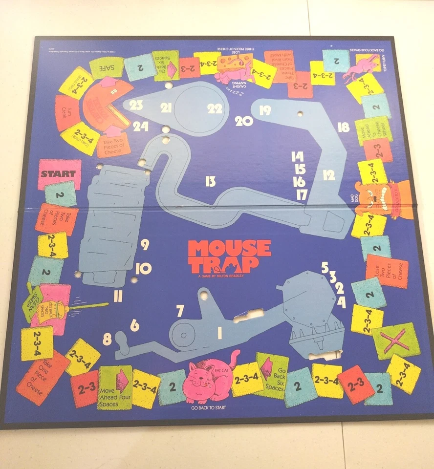 Repuesto de tablero de juego Milton Bradley Mouse Trap 1986 Foto 1 de 1