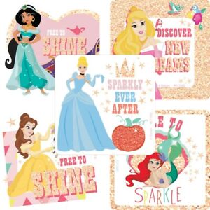 Disney Princess Stickers x 5 - Glitter Design Birthday Party Supplies Favours