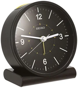 SEIKO CLOCK analog alarm clock black KR328K w/Tracking# F/S New Japan - Picture 1 of 7