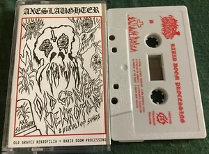 AXESLAUGHTER - Old Graves Nekrofilia + Rabid Doom Processing - NM 2019 Cassette - Picture 1 of 1