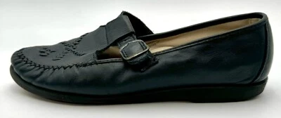 Zapatos Softspots para mujer 7M mocasín cuero azul hebilla plana comodidad para caminar Foto 1 de 4