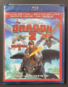 How to Train Your Dragon 2 [ Deluxe Edition ] (Blu-ray 3D + Blu-ray + DVD) NEW