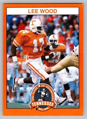 Lee Wood Tennessee Volunteers 1990 Card #17 Knoxville TN - Image 1 of 2