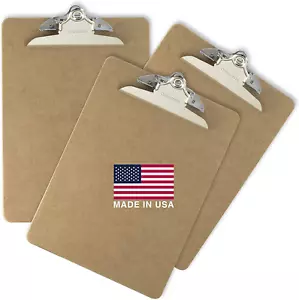 Officemate Recycled Wood Clipboard, Letter Size, 9" X 12.5" with 6" Clip, 3 Pack - Picture 1 of 9