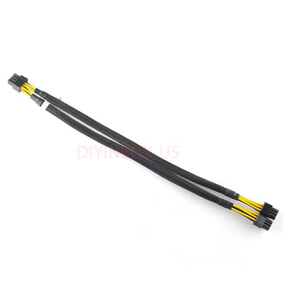 8pin to 6+6pin Power Adapter Cable for IBM X3650 M4 M5 to GPU video card 35cm - Image 1 of 4