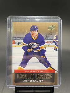 Arthur Kaliyev Upper Deck Debut Dates Gold 2021-2022 #DD4 Los Angeles Kings