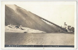 1920's Picher, Oklahoma - REAL PHOTO Chat Pile in Mining Mill - Vintage Postcard - Picture 1 of 2