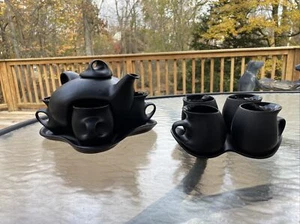 RARE Peter Saenger ‘STAR TREK’ Nesting 7 -Piece Tea Set + add'l 4 cups and tray - Picture 1 of 11