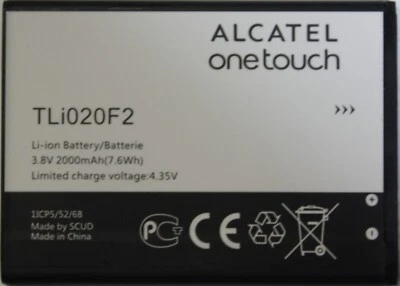 NEW Original Alcatel TLi020F2 Battery for Alcatel POP Astro, Pop Icon, Fierce 2 - Image 1 of 2
