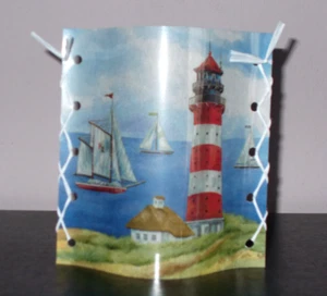 DekoWindlicht Leuchtturm Segelschiff Meer Tischlicht Mitbringsel Geschenkidee - Bild 1 von 2