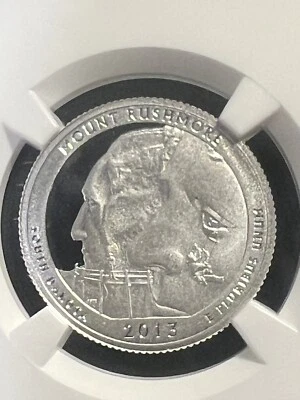 2013 S Silver 25c Mount Rushmore PF70 Ultra Cameo NGC EARLY RELEASES-BEAUTIFUL - Image 1 of 4