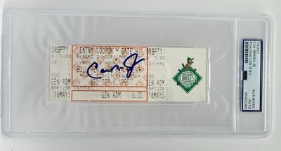 Cal Ripken Jr. Signed 2131 Streak Ticket Stub Record Breaker Autographed PSA/DNA - Image 1 of 3