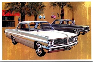 Postal de autos clásicos arte publicidad de automóvil 4x6 - Imagen 1 de 2